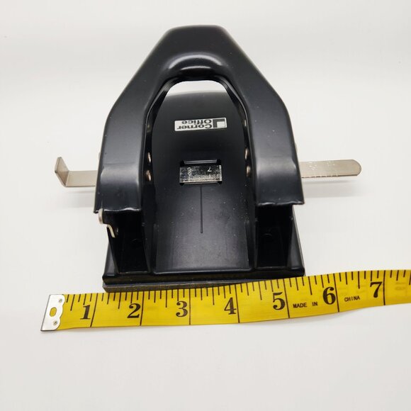 Corner Office Two Hole Punch Black Silver Works Good Legal Documents for Files - Picture 8 of 8